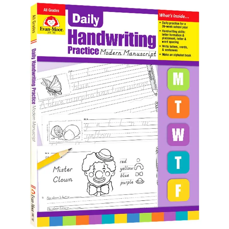 

Рабочая тетрадь Evan-Moor Daily Handwriting Practice MM TE, возраст 5, 6, 7, 8, 9, 10, английская книга 9781557997555