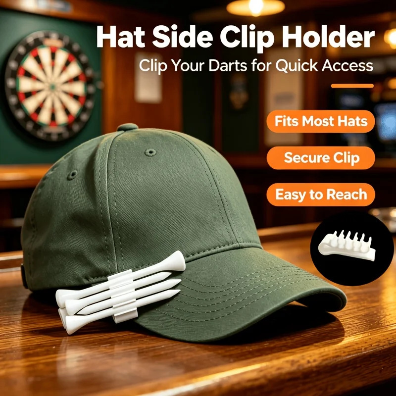 3D Printed Portable Golf Club Head Cover Clip, Holds 5 Clubs, Lightweight & Durable, Clips to Hat or Golf Bag, Golf Accessory, G