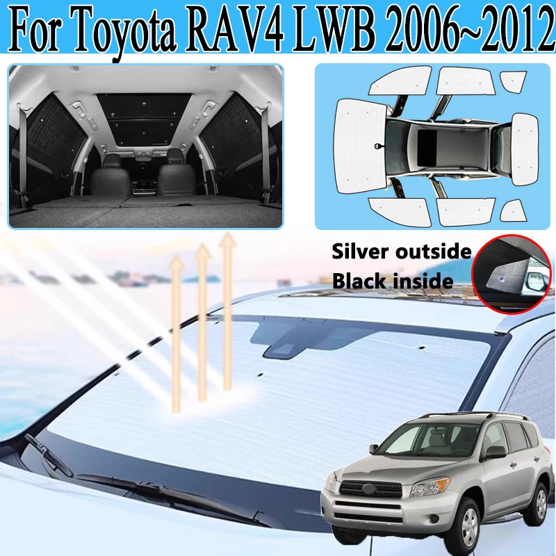 

For Toyota RAV4 LWB 2006 2007~2012 Car Full Coverage Sunshades Window Sun Visor Surround Visor Anti-UV Privacy Block Accessories