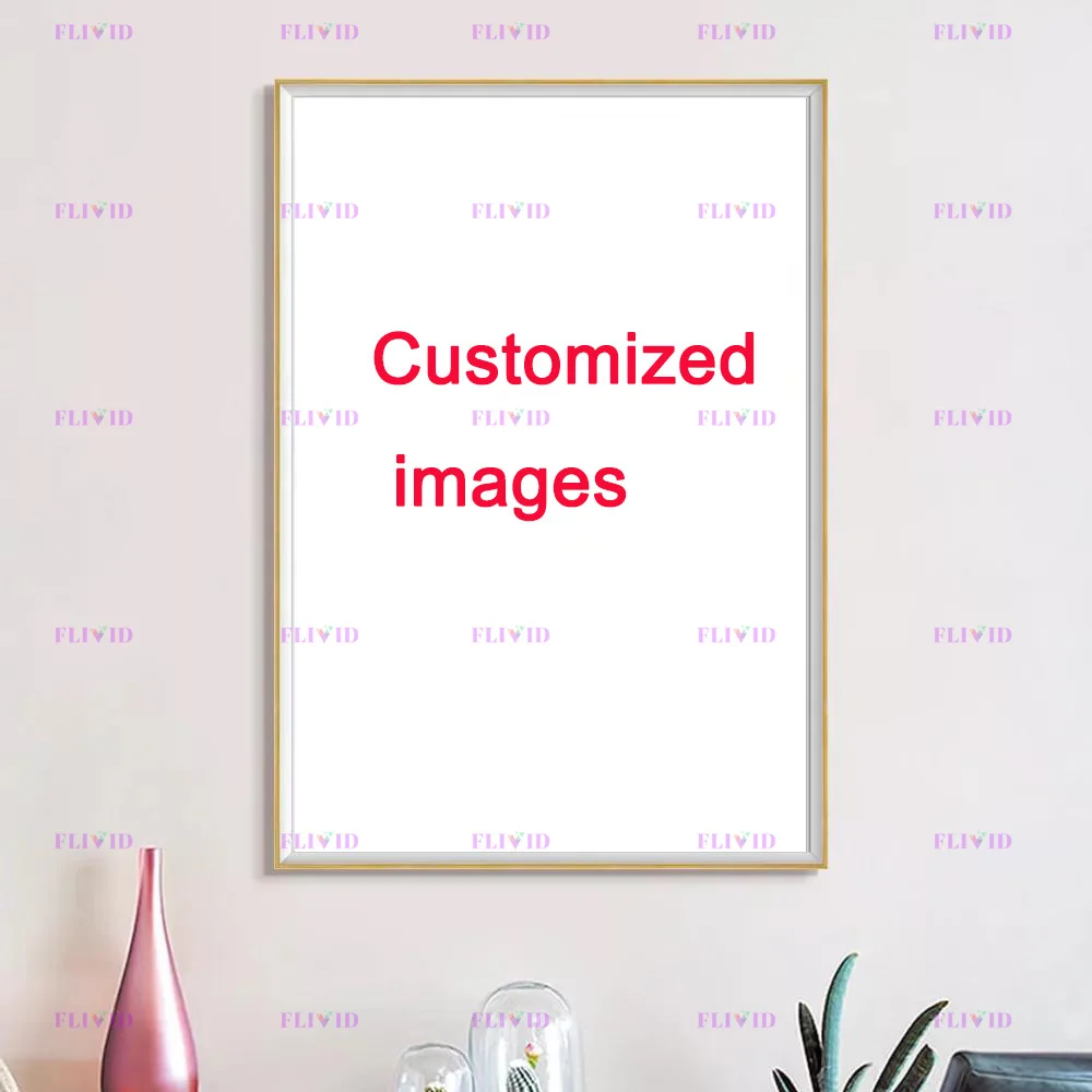 Customized images and size Wall Art Canvas Painting dedicated connection Art Print for Living Room