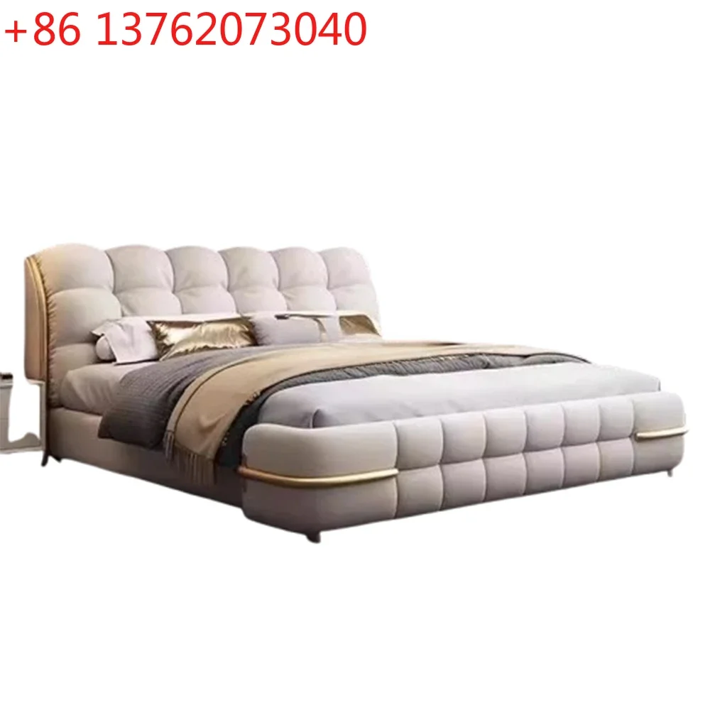 Aesthetic Luxury Unique Bed Queen Elastic Bedroom Double Bed Sleeping 180x200 Camas De Matrimonio Dormitorio Home Decoration