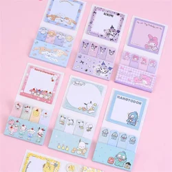 24pcs/lot Sanrio Melody Kuromi Cinnamoroll Memo Pad Sticky Notes Stationery Label Notepad Planner Sticker Post School Supply