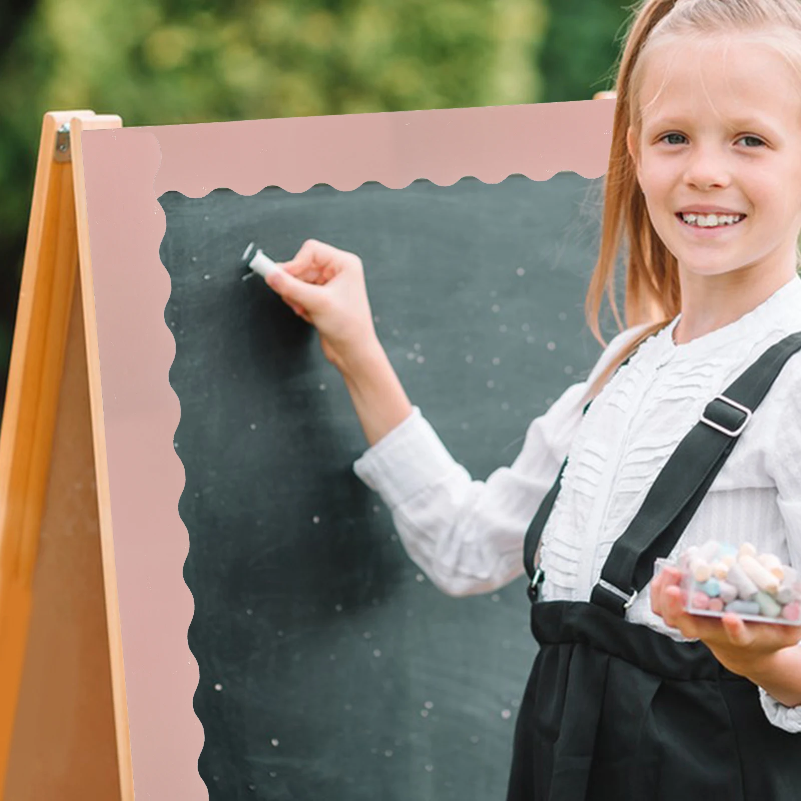 

2 Rolls Scalloped Paper For Board Blackboard Classroom Decorative Trim Festival Removable Bulletin Board Border Classroom