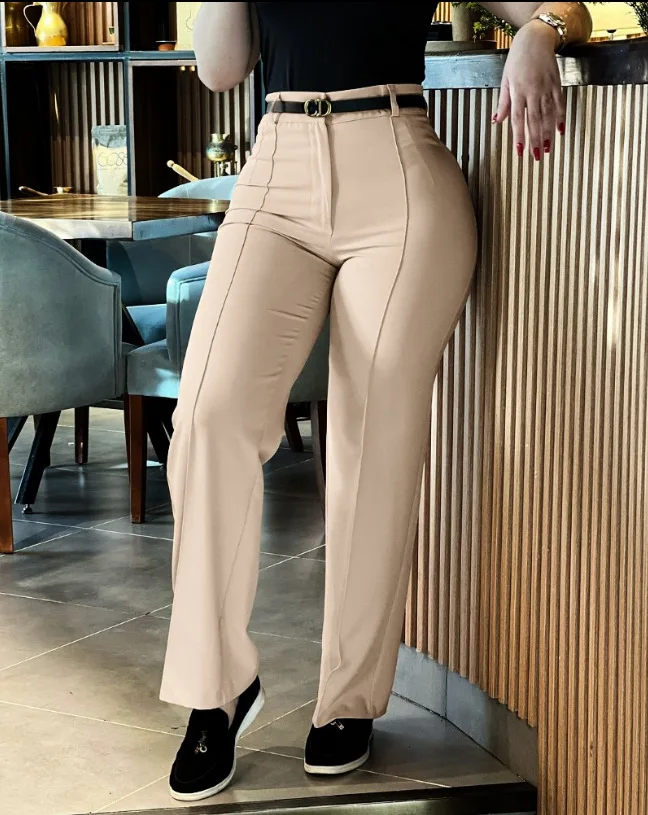 2025 Autumn Cute Fresh Sweet Women's Clothing Collage Trousers High Waist Casual Trousers