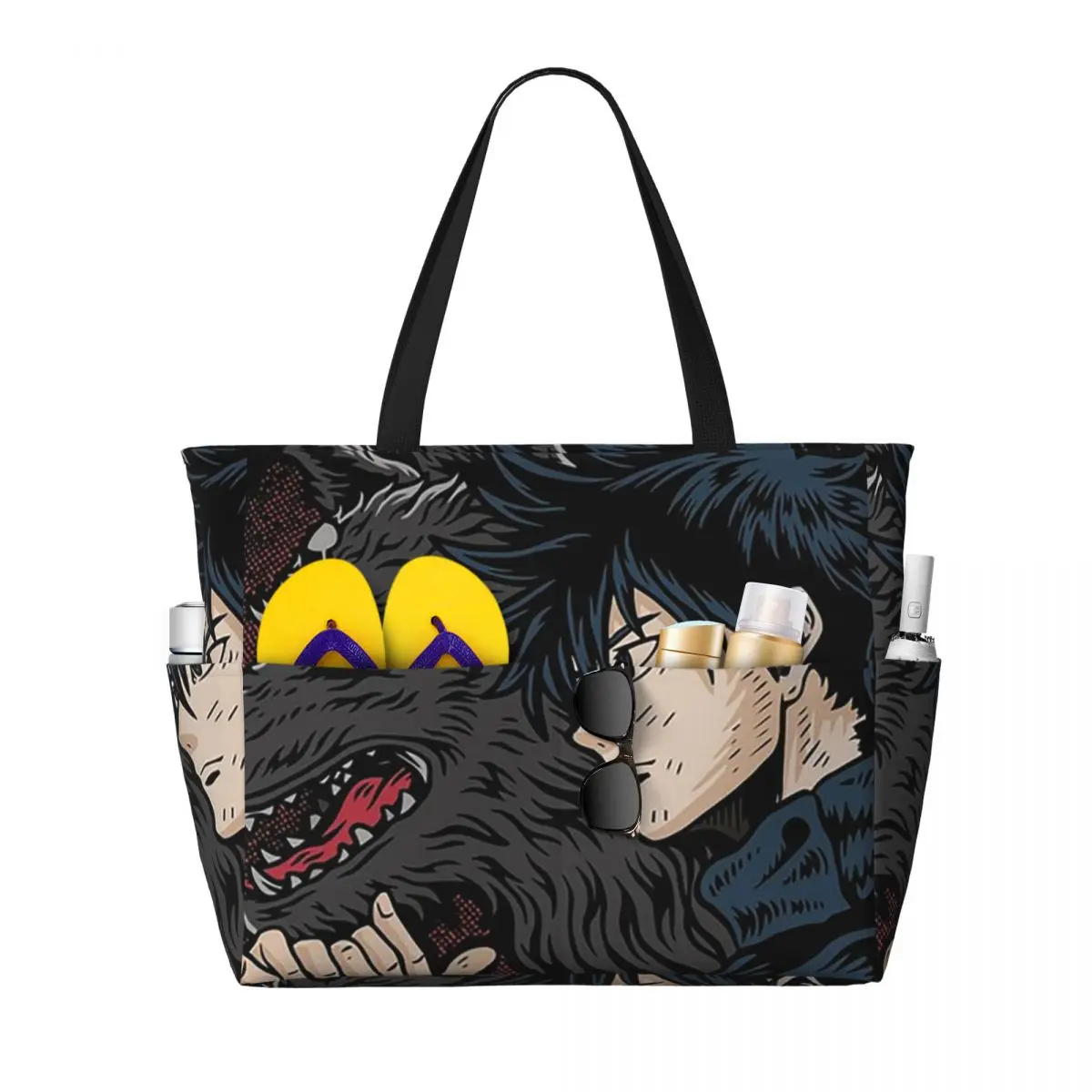 

Jujutsu Kaisen Anime Satoru Yuuji Nobara Megumi Sukuna Beach Tote Bag Sport Gym Yoga Duffle Bag Women Travel Bag Fitness bag