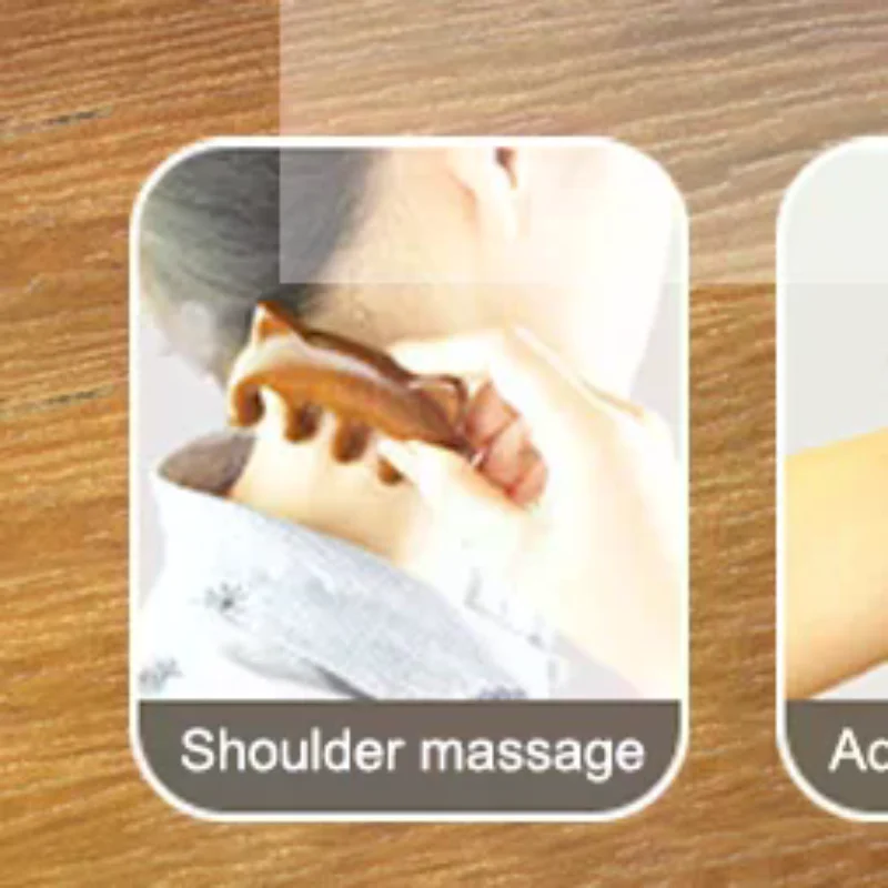 

Sandalwood Panda Massage Comb Head Meridian Scalp Comb Face Eye Shoulder Neck Scraping Treatment Hair Care Anti-static Comb