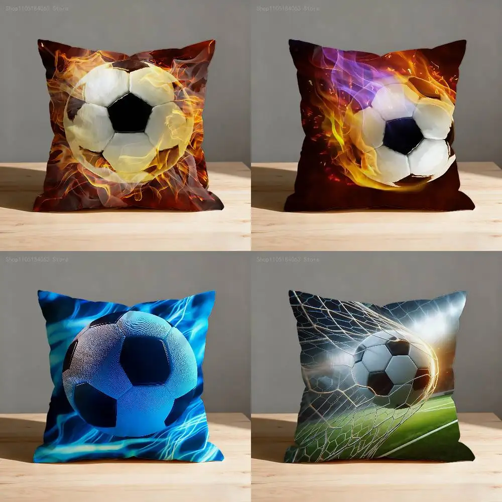 

Ball Soccer Desgin Pillow Case For Sofa Decor Car Office Room Printing Cushion Cover Decorations and Protector