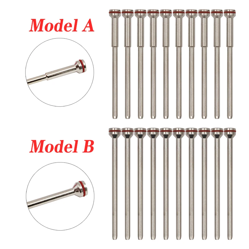 Dental Rotary Polishing Shank Mandrel, Segurando a agulha, polido, fosco ferramenta para dentista, Polisher Machine Cutting, 2.35mm, 10pcs