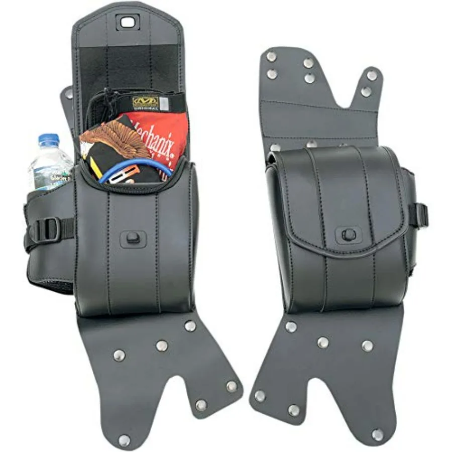 

Cruis'n Deluxe Saddlebag Guard Set for Motorcycle Black Impact-Resistant Durable Material Lightwght Design Protects Saddlebags