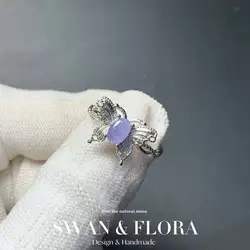 MM Natural Tanzanite Ring Adjustable Female Ring Jewelry for Women Gift Wholesale High Quality Vintage Fine