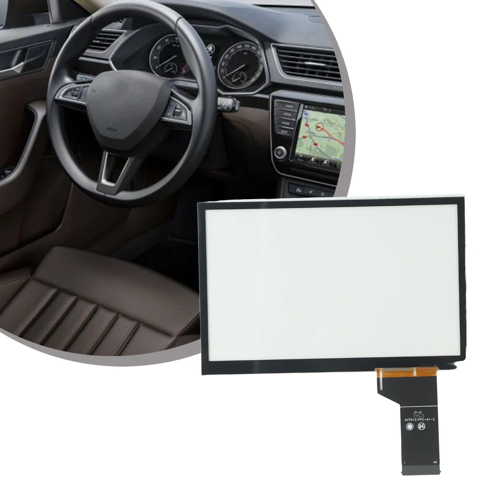 Digitalizzatore in vetro Sostituzione del digitalizzatore touch screen rapido e facile da installare per radio multimediale Skoda MIB2 STD2