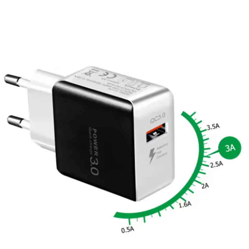 عالية الجودة الاتحاد الأوروبي التوصيل شاحن سريع QC3.0 USB نوع C شاحن العالمي الجدار محول الطاقة شاحن آيفون سامسونج شاومي الهاتف