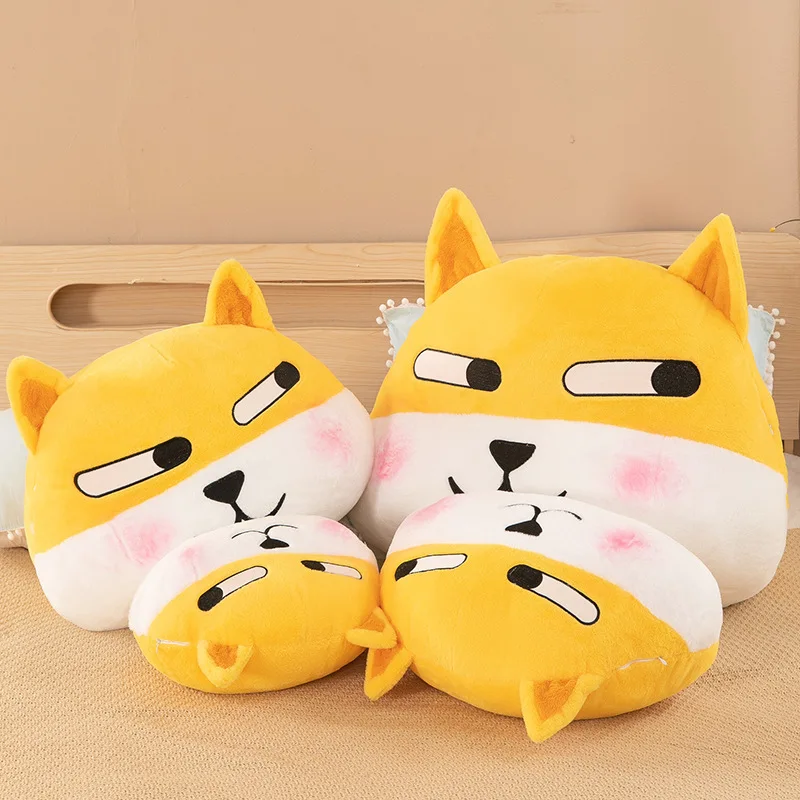 

Kawaii Shiba Inu плюшевая игрушка, мягкая кукла, подушка, милая подушка с лицом собаки, забавная собачья плюшевая подушка, детский подарок на день рождения для детей