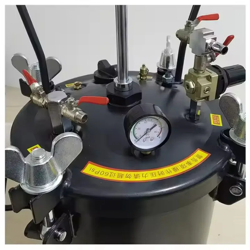 ارتفاع ضغط التلقائي دليل خلط الطلاء برميل الكربون الصلب خزان رذاذ هوائي لتطبيقات الطلاء ذات الضغط العالي