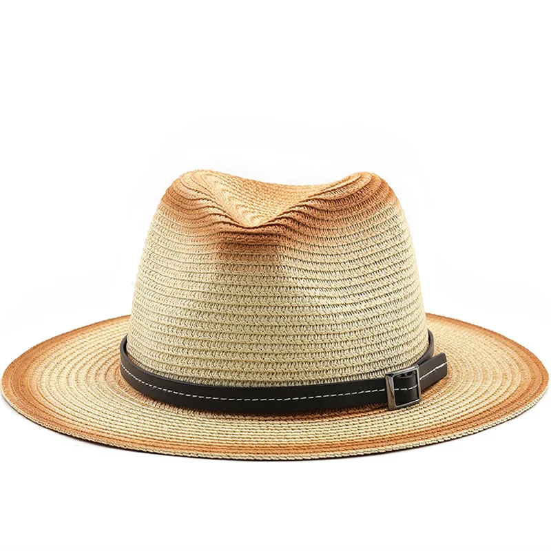 

Vintage Panama Hat Men Straw Fedora Male Sun hat Women Summer Beach British Style Chapeau Jazz Trilby Cap Sombrero