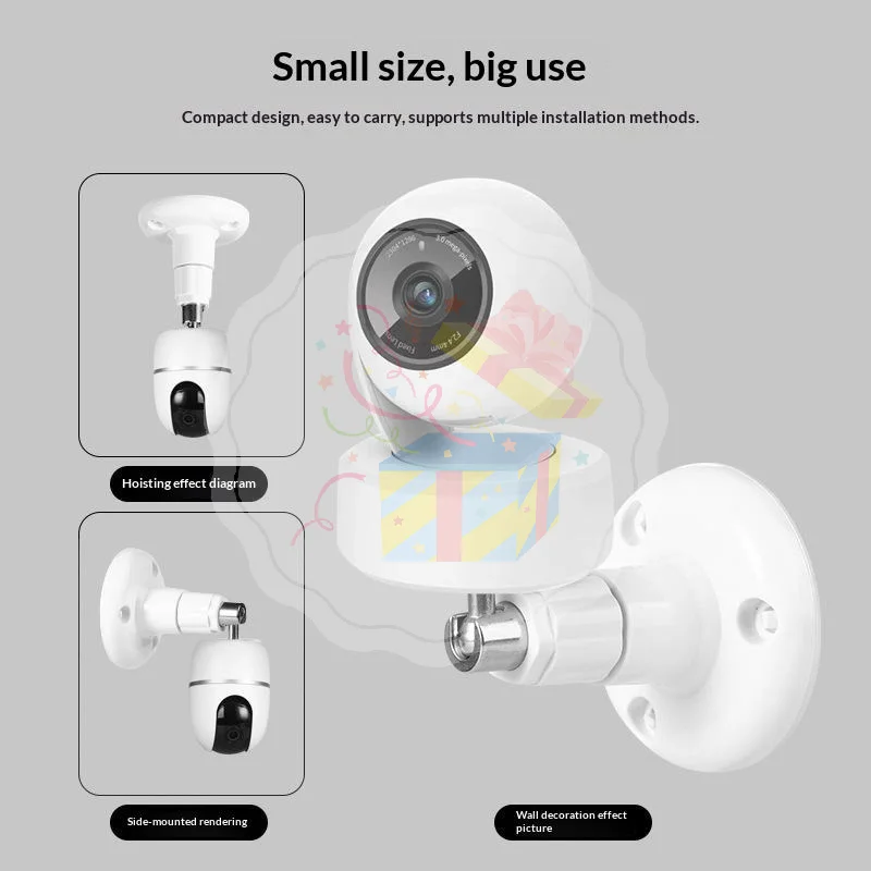 Adjustable Security Camera Wall Mount Bracket Durable ABS for Mini Wifi Camera Kids Room Indoor Outdoor Use