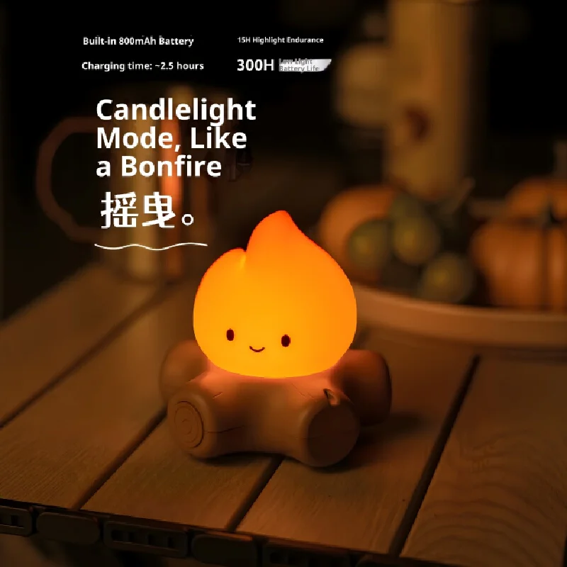 

Огненный ночник для спальни, прикроватная лампа для сна, лампа для кормления ребенка, мягкий свет, защита глаз, белый шум, помощь для сна, маленькая настольная лампа