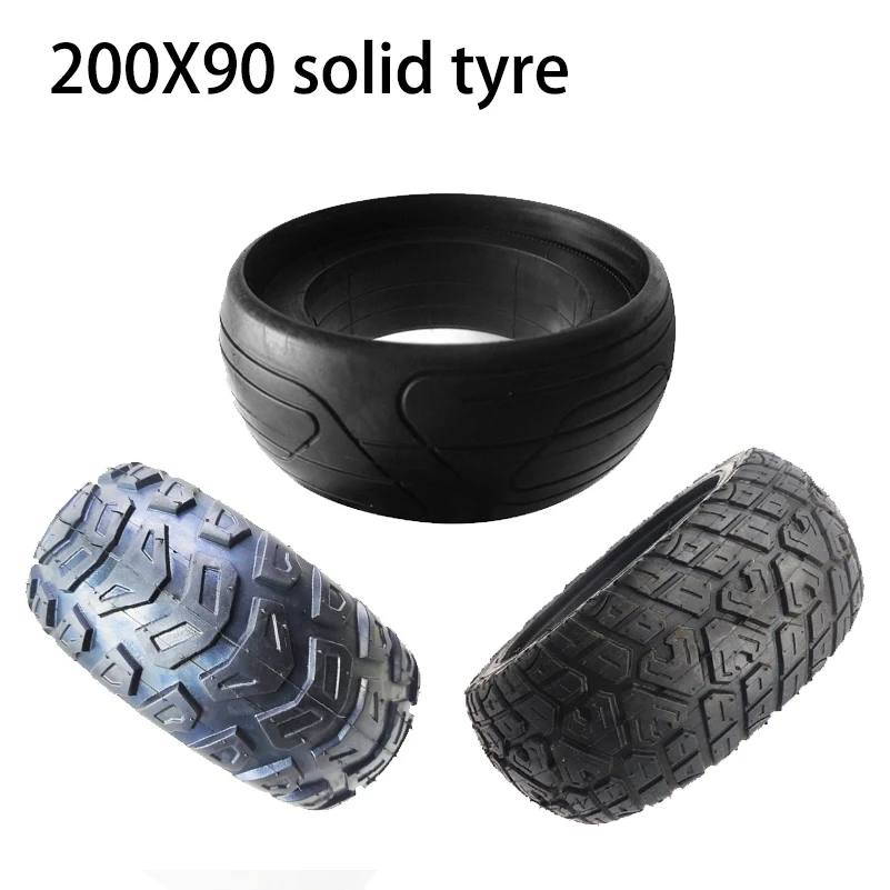 8inch 200x90 Solid tire with Non-inflatable 200*90 tyre fits electric scooter balancing car wheel go kart accessories