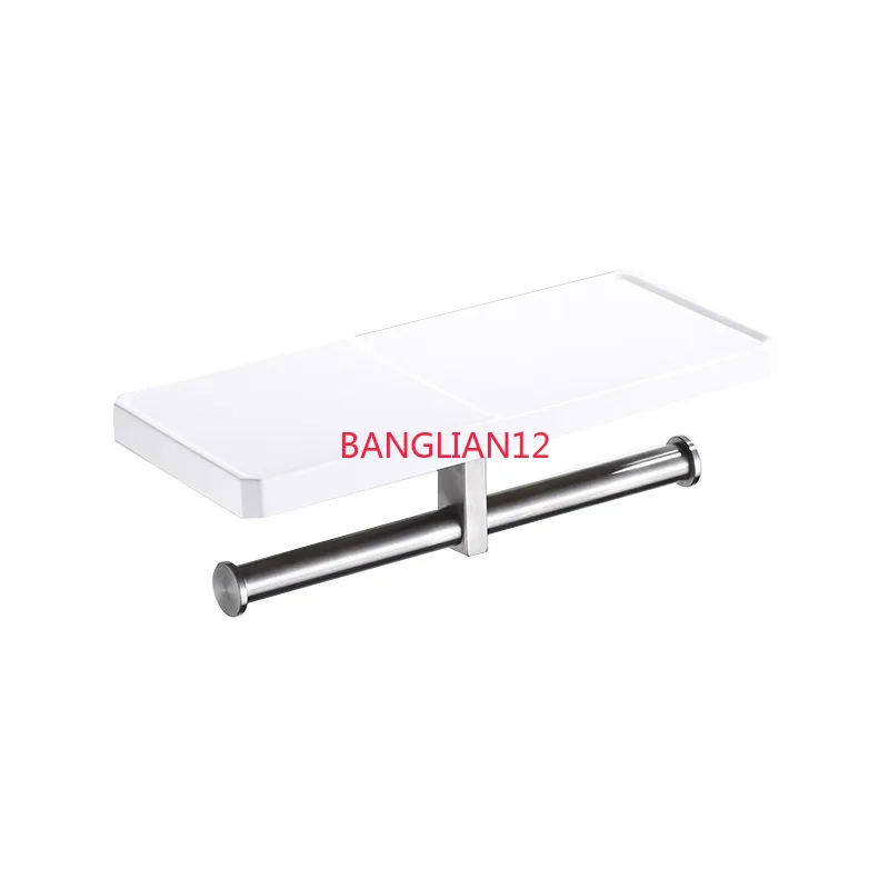 

No punching toilet paper holder stainless steel toilet roll paper holder mobile phone storage wall rack