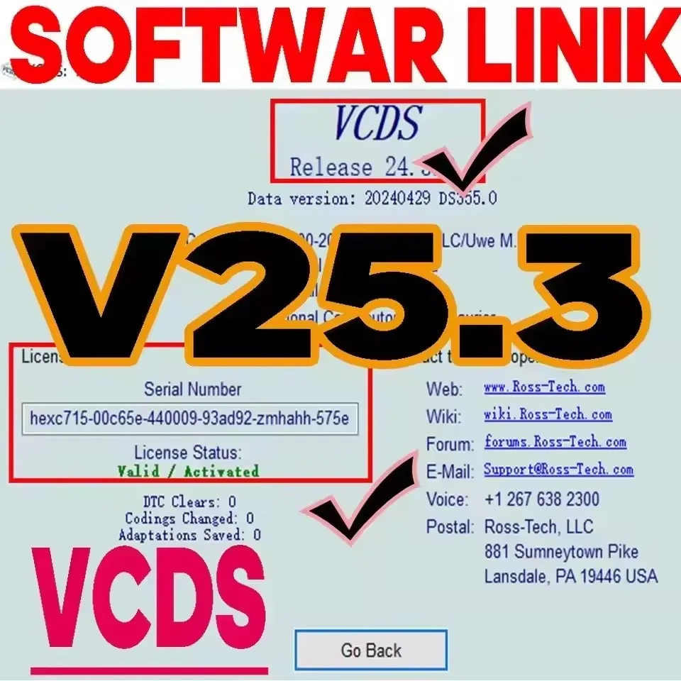 Nova ferramenta de diagnóstico Autocoms VCDS HEX-V2 |   VIN ilimitados |   Codificação VAG-COM |   Para VW Au.di Skoda S.eat |   Interface de hardware 2025