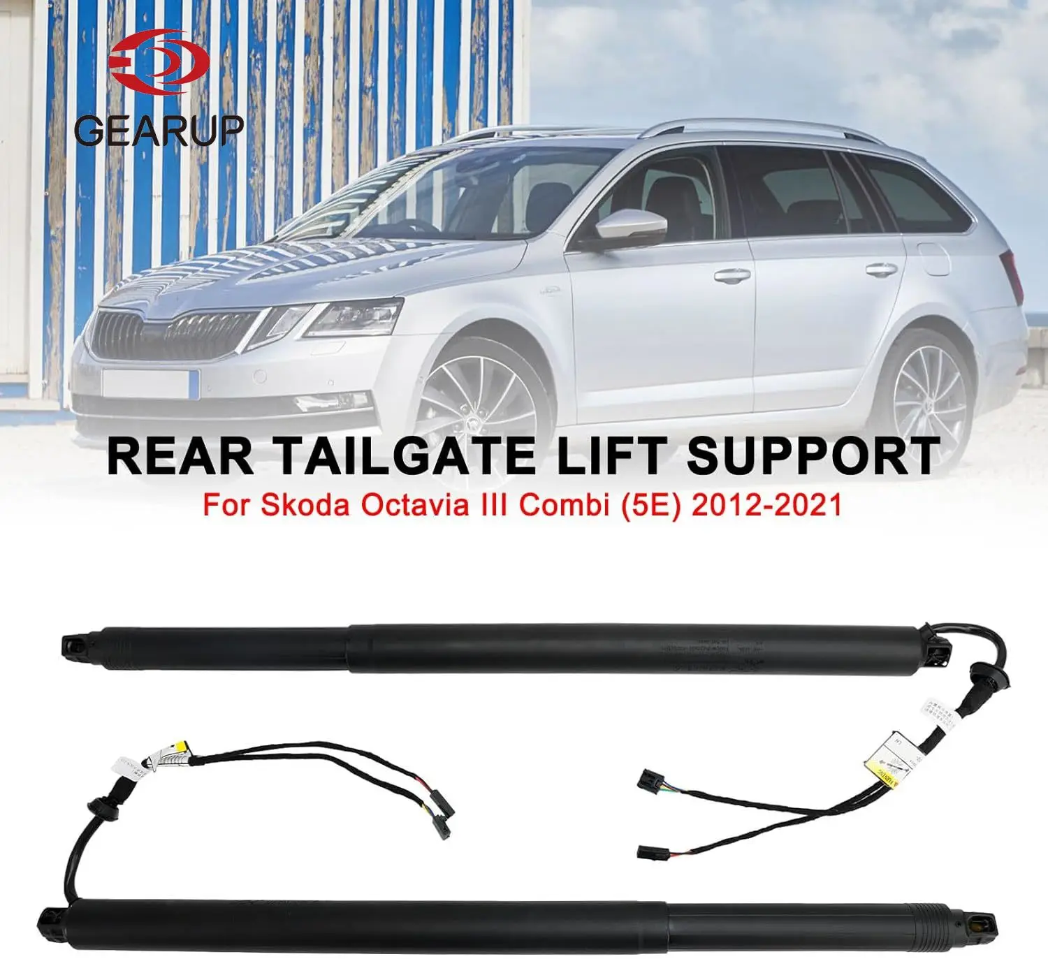 5E9827851F+5E9827852F Electric Tailgate Boot Gas Strut for Skoda Octavia III Combi 5E 2012-2020 5E9827852A