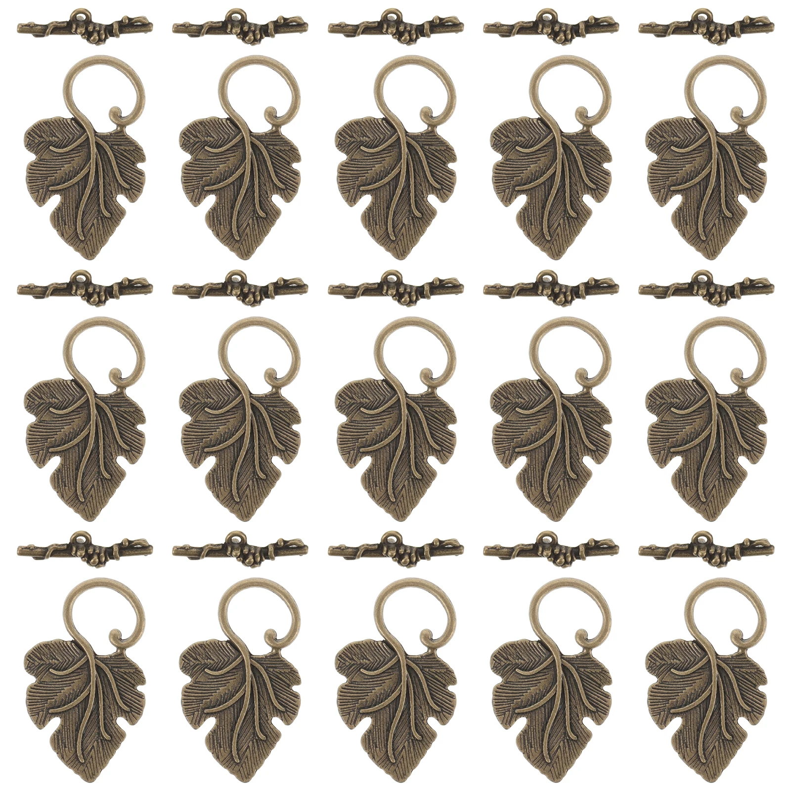 

40 Sets Retro OT Clasps Zinc Alloy Toggle Fasteners for Bracelets Necklaces DIY Jewelry Making Crafts Spiral Connectors