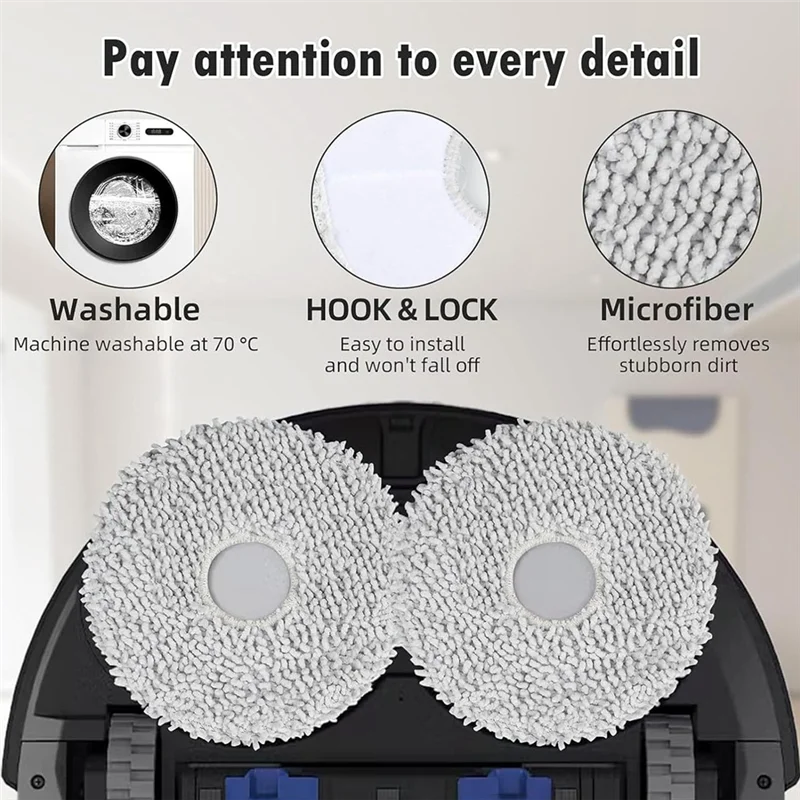 B47B-أكياس الغبار ومنصات الممسحة لاستبدال ECOVACS DEEBOT T50 Max / T50 Pro / T50 Omni / T50 Pro Omni أجزاء المكنسة الكهربائية