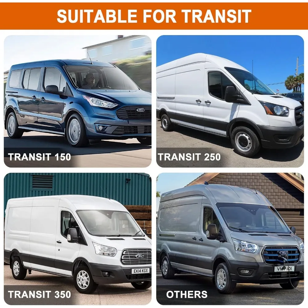 Racks de teto de escada para Chevy Express mais recentes, Ford E-Series e GMC Savana Vans de 1996 e sem R