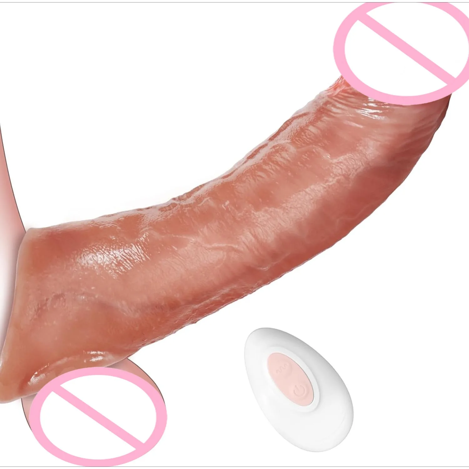 Penis Sleeve Vibrator Sex Toys for Men Reusable Silicone Vibrating Cock Ring with 10 Modes Cock Sleeve For Man Women Sex Toys