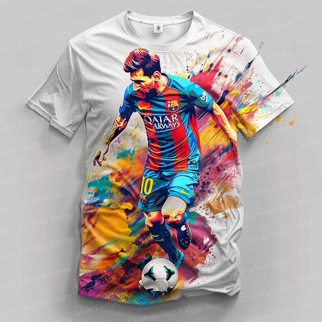 24/25 New Men Women T-shirts Cristiano Lionel Messi No.10 Fans peripherals Women Men Fashion T-Shirt Adult/ KID Jerseys Kit Top