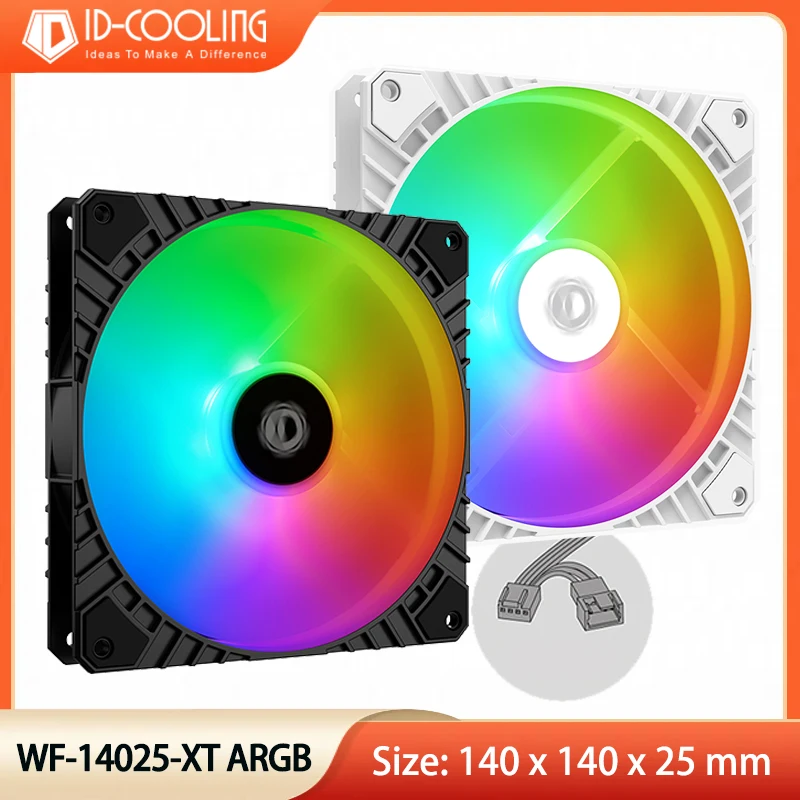 

ID-COOLING WF-14025-XT ARGB 14cm PWM Quiet fan ARGB Large Air Volume PC Case Cooling Fan For CPU Air/Water Cooler Radiator