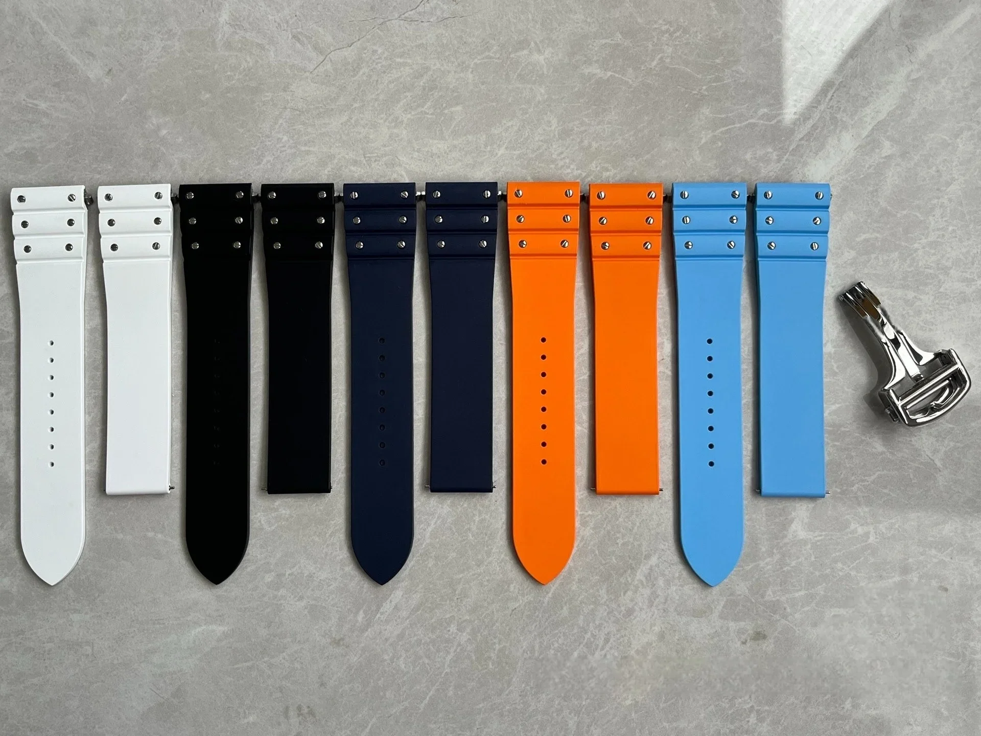 21MM FluoroRubber Strap For Santos Watch Band Quick Release Waterproof Bracelet