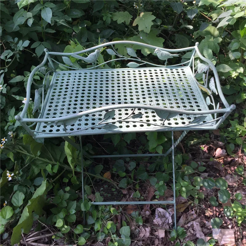 DSA modern simple wrought iron bird folding table outdoor mobile tray flower rack balcony living room decoration