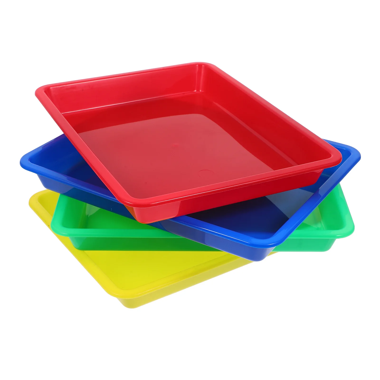 

4pcs Colorful Plastic Storage s Craft Sand Stationery Classroom Tool Pp Lightweight Multifunctional Easy Clean Serving