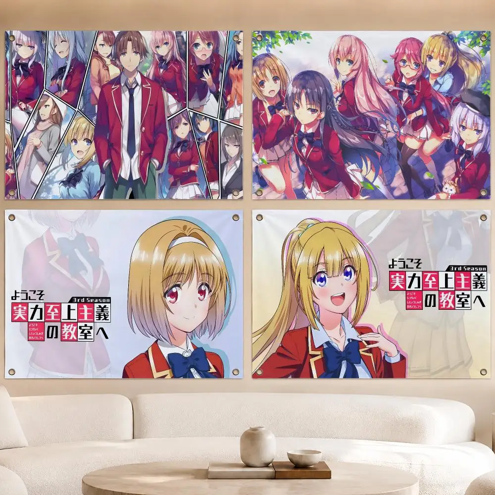 Anime Classroom of the Elite Flags decor flag banner,wall hanging flag,indoor outdoor wall decor,yard garden porch patio