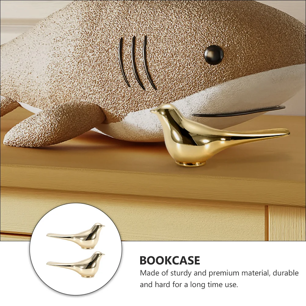 2 قطعة مقبض سحب باب الخزانة الذهب سبائك الزنك ضوء فاخر صغير الطيور مقبض درج الأثاث الزخرفية خزانة خزانة مقبض #6