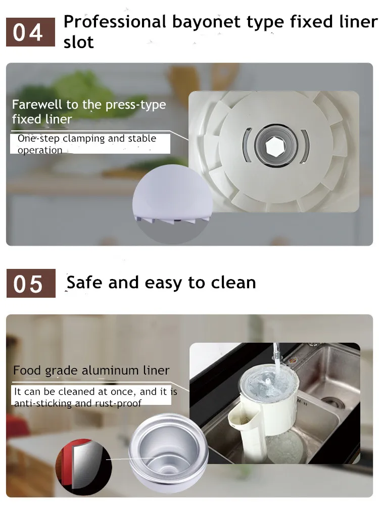 Eismaschine, manuell, automatische Tischplatte, einfache Bedienung, große Kapazität, Mini-Soft-Eismaschine für Zuhause, DI – Detail 11