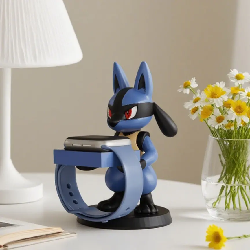 hot-sale-pokemon-riolu-universal-watch-stand-charging-dock-charger-holder-storage-organizer-desktop-decor-for-smart-watch