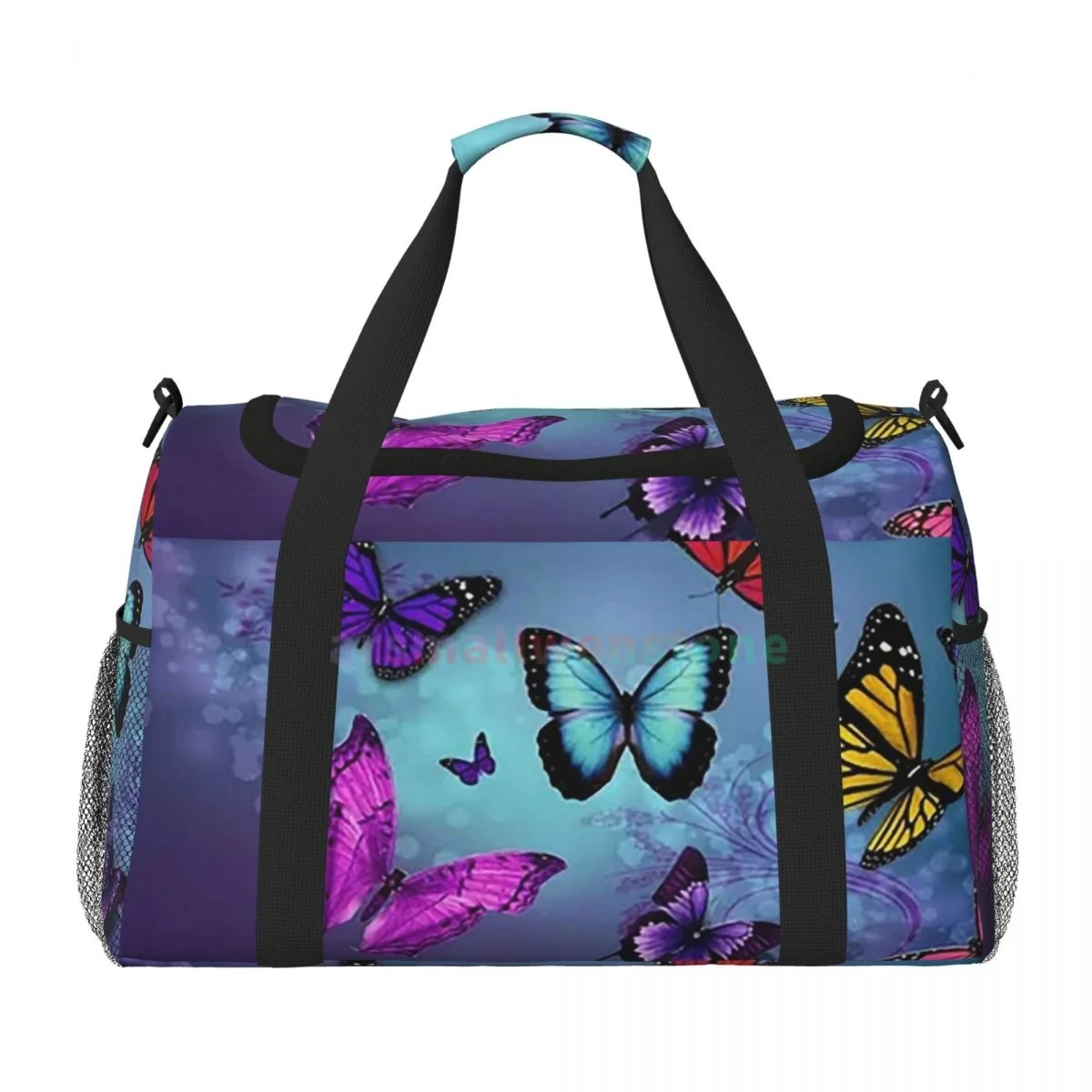 Bolsas de viaje con mariposas coloridas, bolsa de equipaje deportiva para gimnasio y Yoga, bolsa de fin de semana personalizada con correa para el hombro