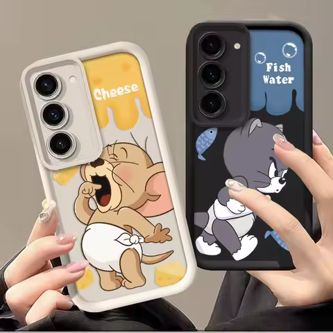 Tom And Jerry Phone Case For Samsung Galaxy S25 S24 Ultra S23 S22 S21 Plus S20 FE A56 A55 A54 A53 A52 A51 A34 A32 4G 5G Cover