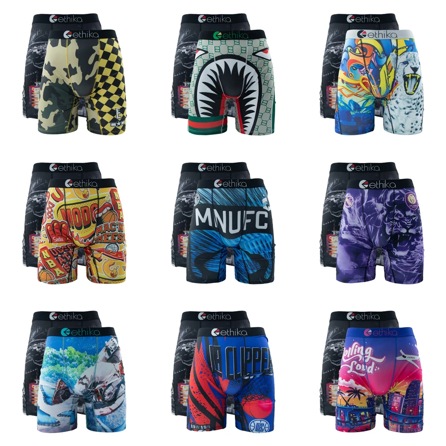 

ETHIKA 2 шт. сексуальное мужское нижнее белье дышащая сетка с промежностью мужские трусы нижнее белье мужские трусы боксеры большие размеры трусы-боксеры L-XXXL