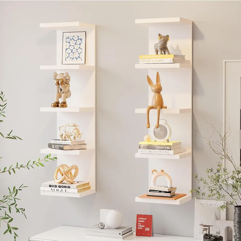 Upgraded Floating Wall Frame with Multi-layer Wood Plastic Composite Material, Thickened and Sturdy Home Decoration Storage Rack
