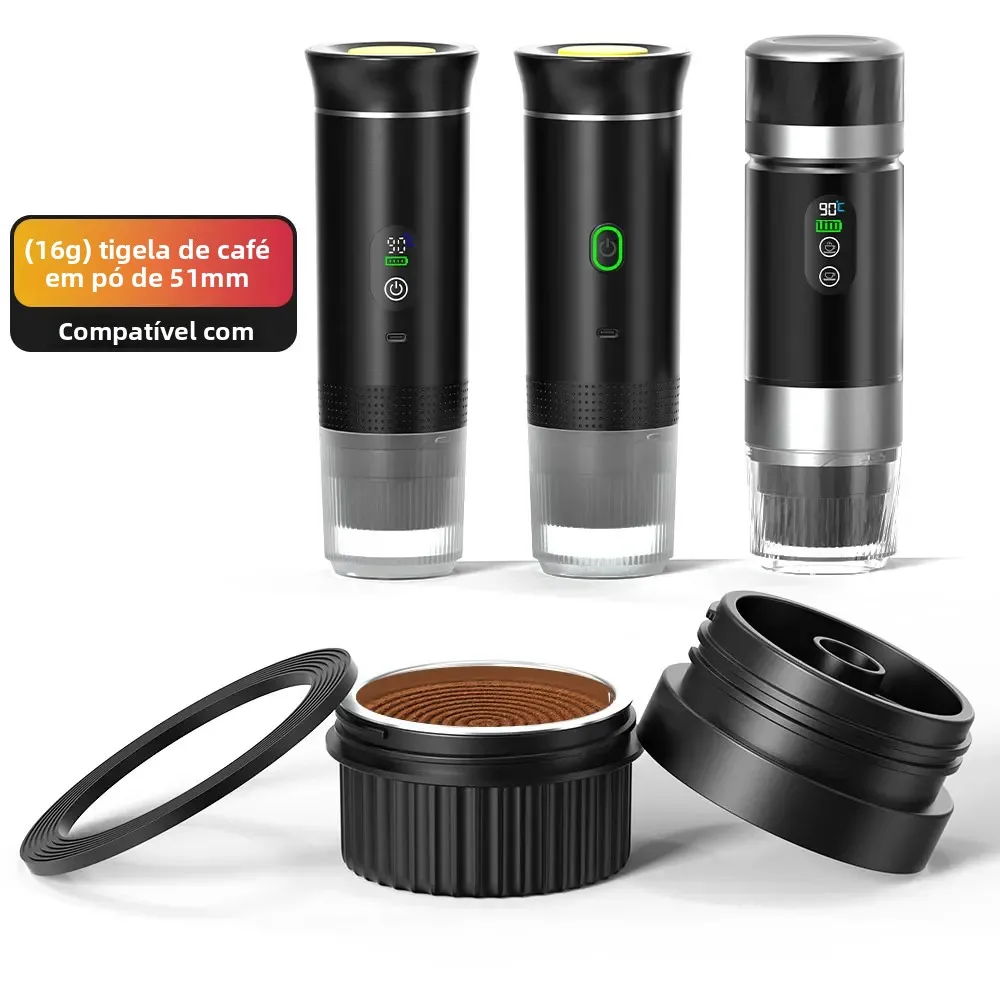 Denokin 51mm cesta de filtro de café de aço inoxidável tigela de pó de café para acessórios portáteis de máquina de café expresso