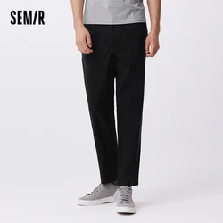 Semir Casual Pants Men Simple Solid Color Business Commuting Tapered Long Pants Wszechstronne elastyczne spodnie teksturowane