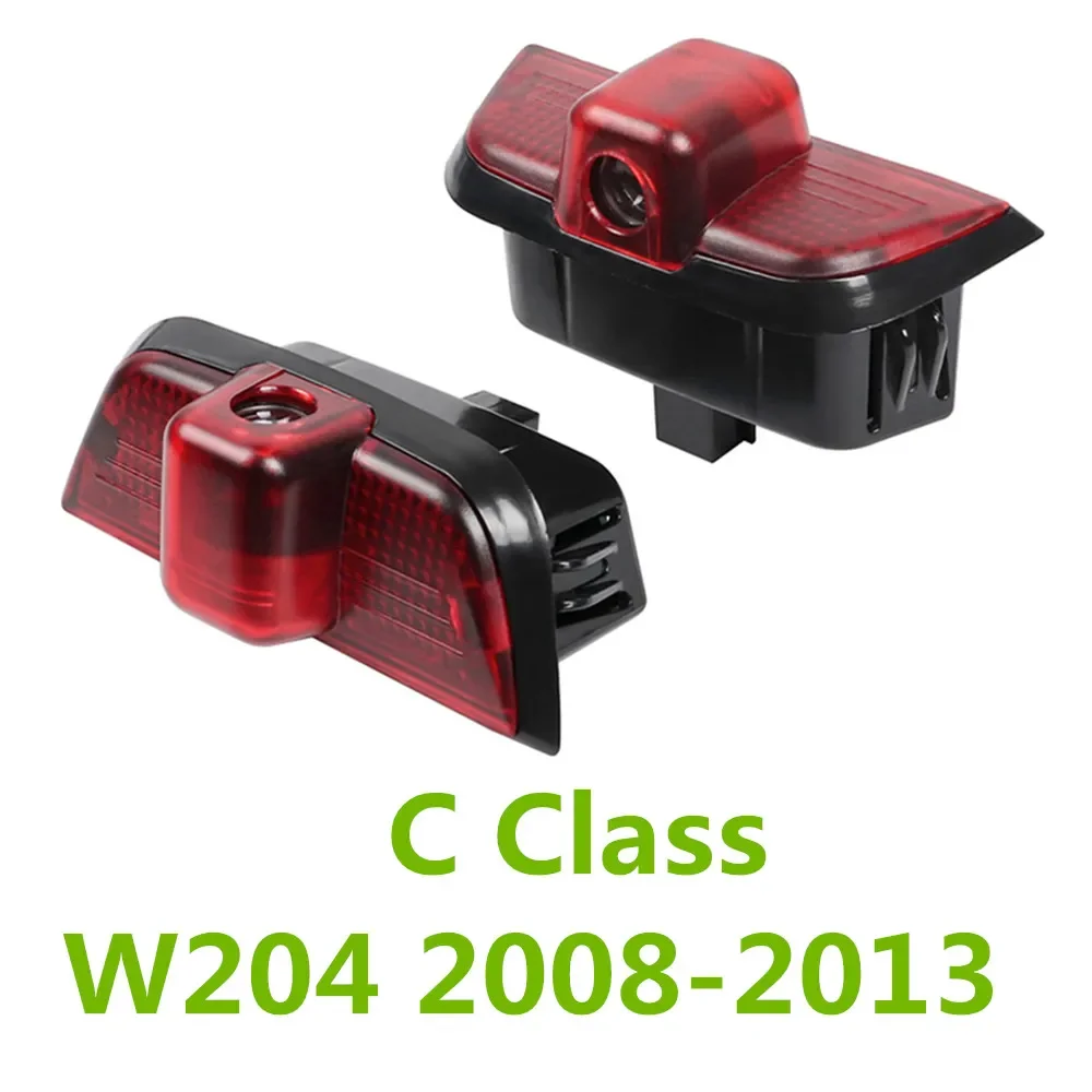 2PCS For Mercedes Benz C CLASS W204 2008 - 2013 C200 C260 C280 LED Car Door Welcome Projector Ghost Shadow Light Accessories