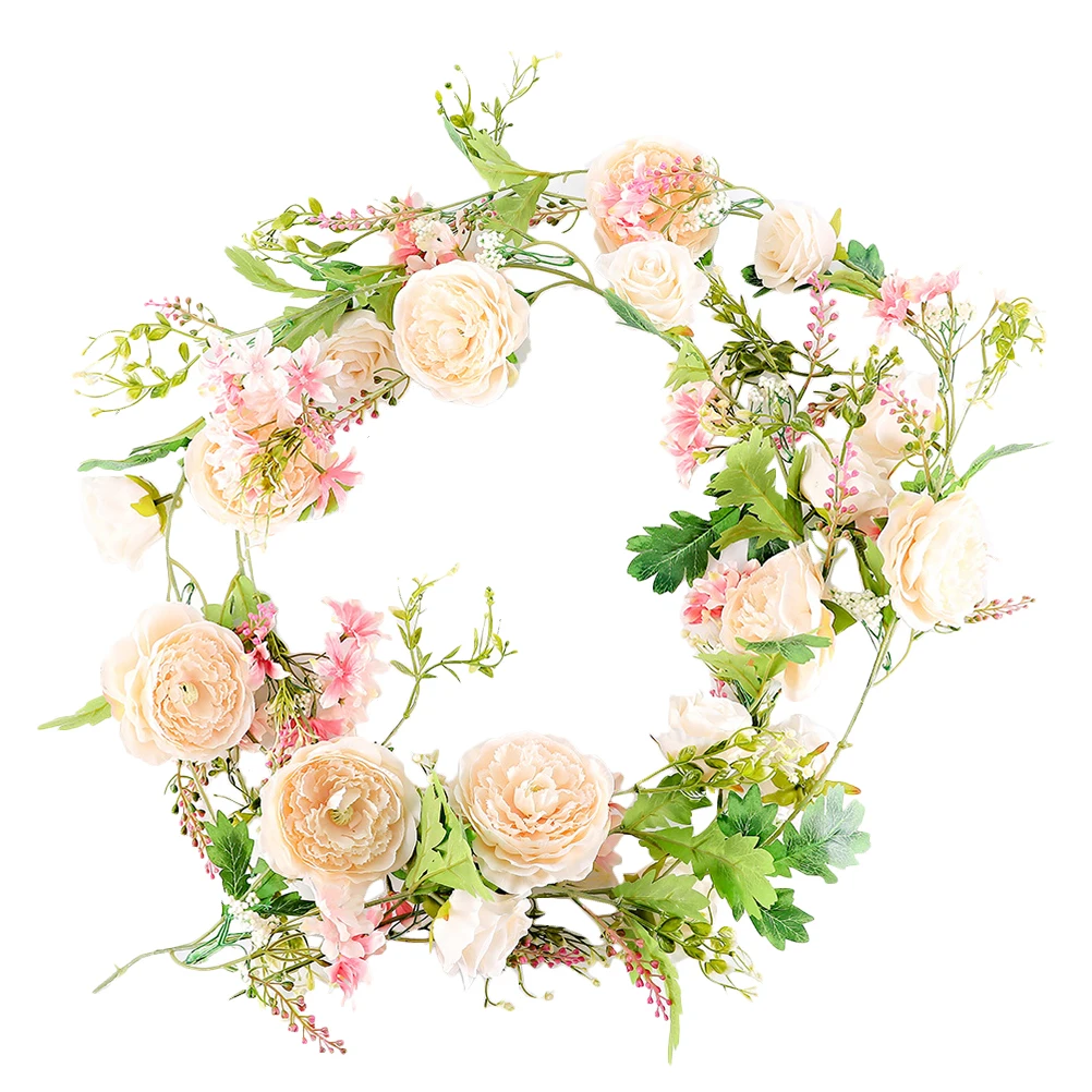 

Silk Rose Vines Decor Artificial Flowers Wedding Home Decoration Hanging Flower WallFlower Vines Fake Rose Vine