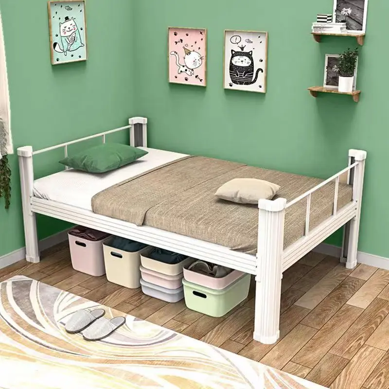 Single bed rental house single layer wrought iron bed student household iron bed