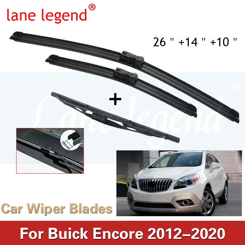 Car Front Rear Windscreen Wiper Blades For Opel Mokka 2012 2013 2014 2015 2016 2017 2018 2019 2020 Windshield For Buick Encore