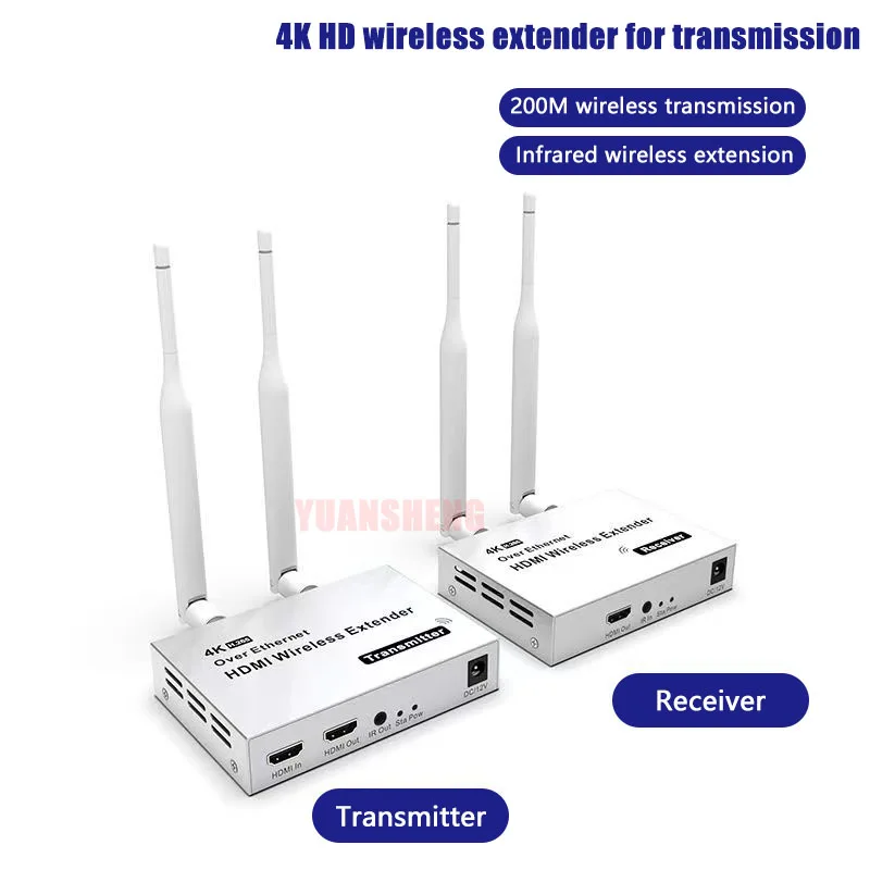 

5.8GHz 1080P 300M Extender for HDMI 4K 200M Wireless Audio Video Transmitter Receiver Extender Kit For TV Projetor monitor