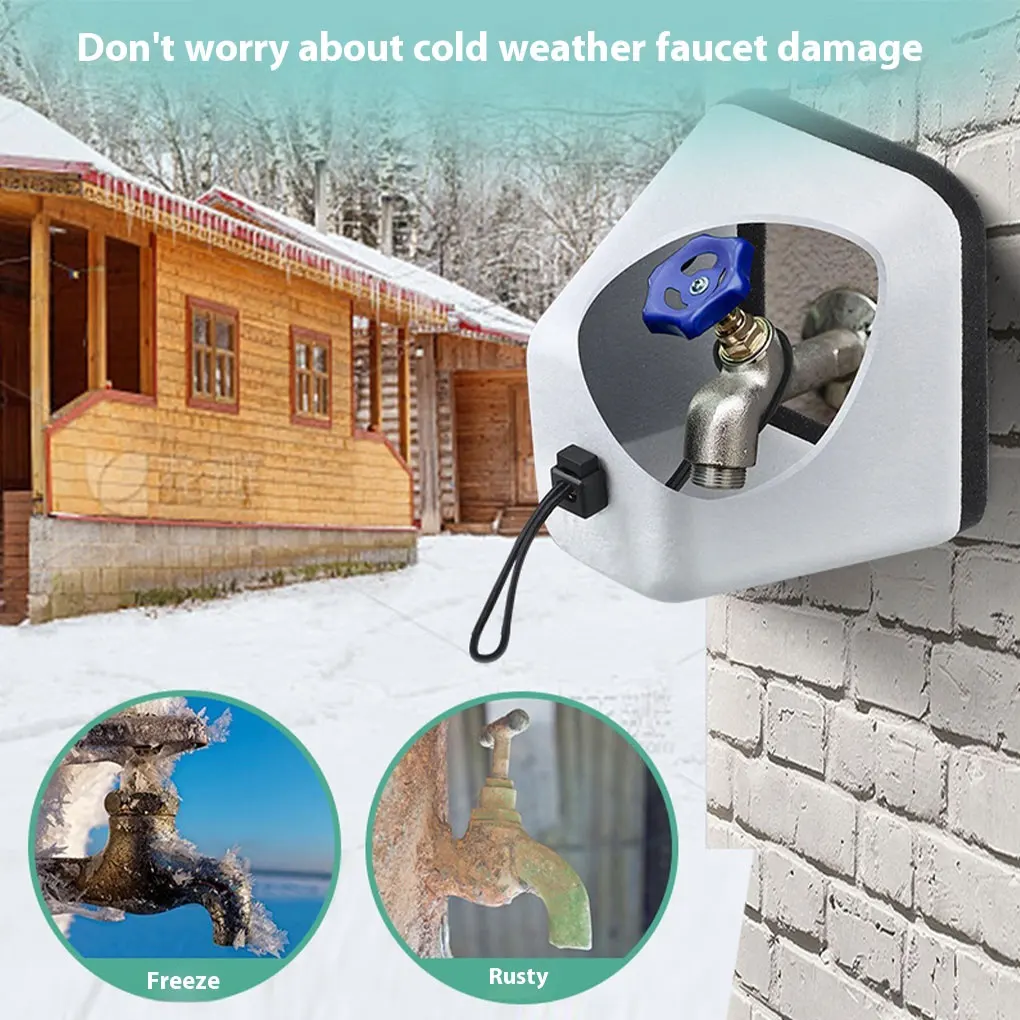 

2pcs Super Insulation Outdoor Faucet Cover for Winter Waterproof Outdoor Faucet Cover Outside Garden Faucet Freeze Protection